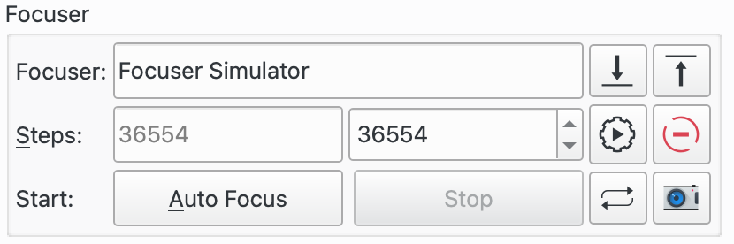 Focuser Settings