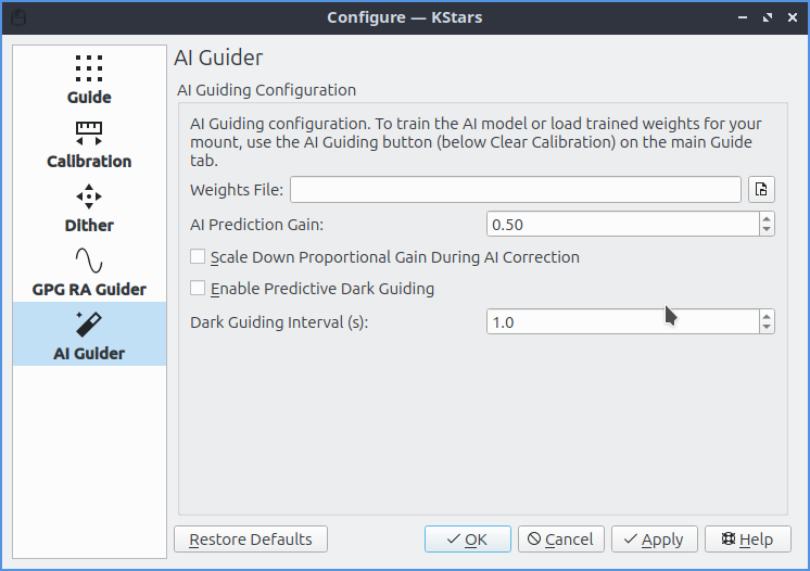 AI Guider Options
