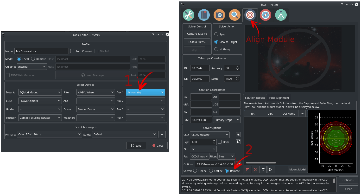 Ekos Remote Astrometry