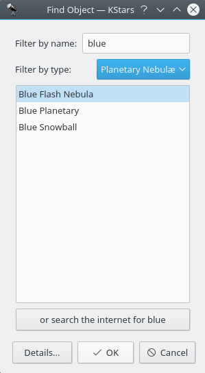 Find Object Window with search online feature