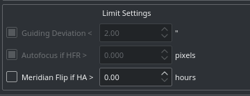 Limit Settings