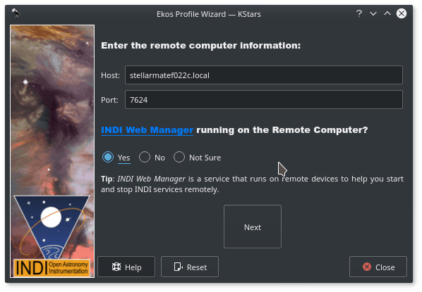Profile Wizard Remote page