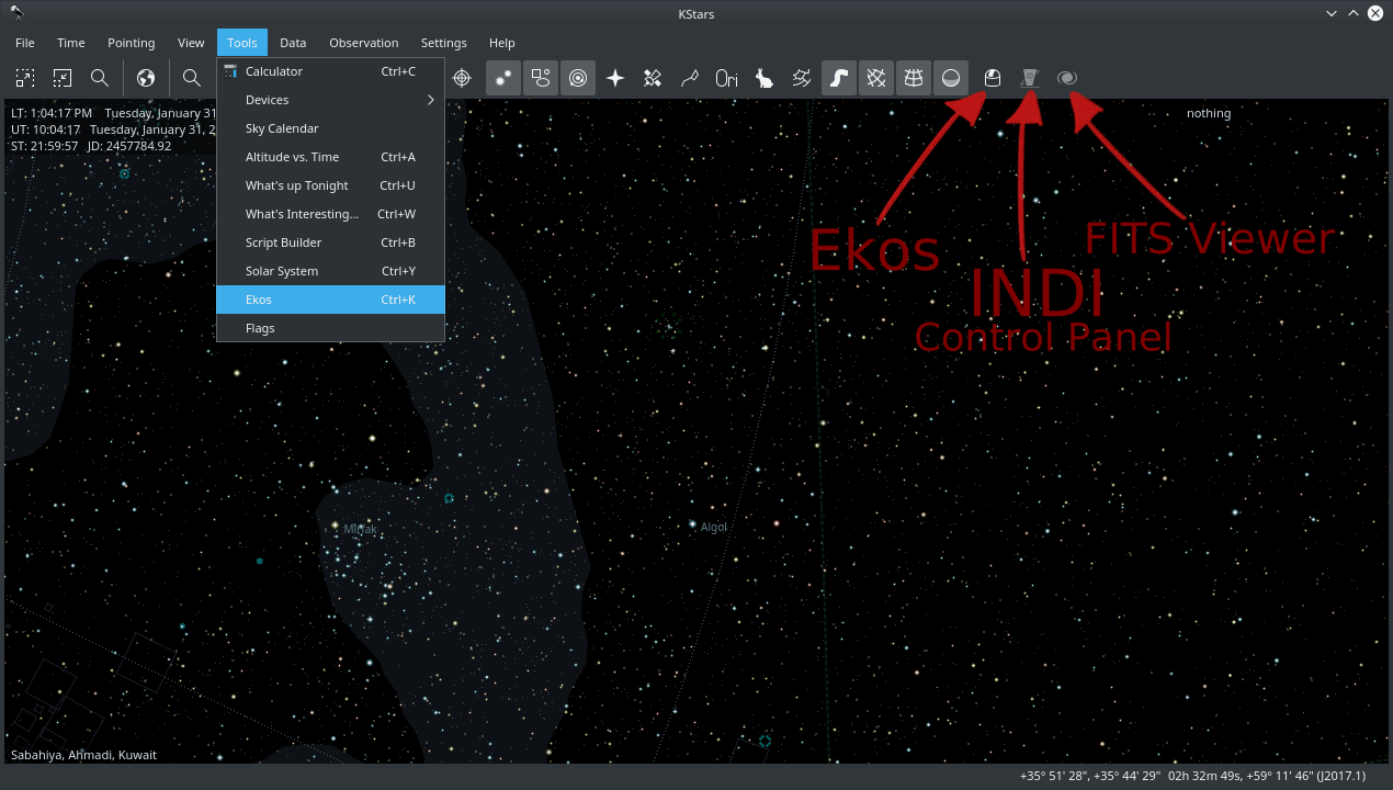 KStars Main Window